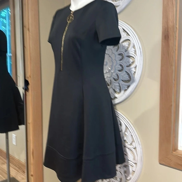 DKNY ZIPPERED FIT & FLARE DRESS, - Picture 4 of 8